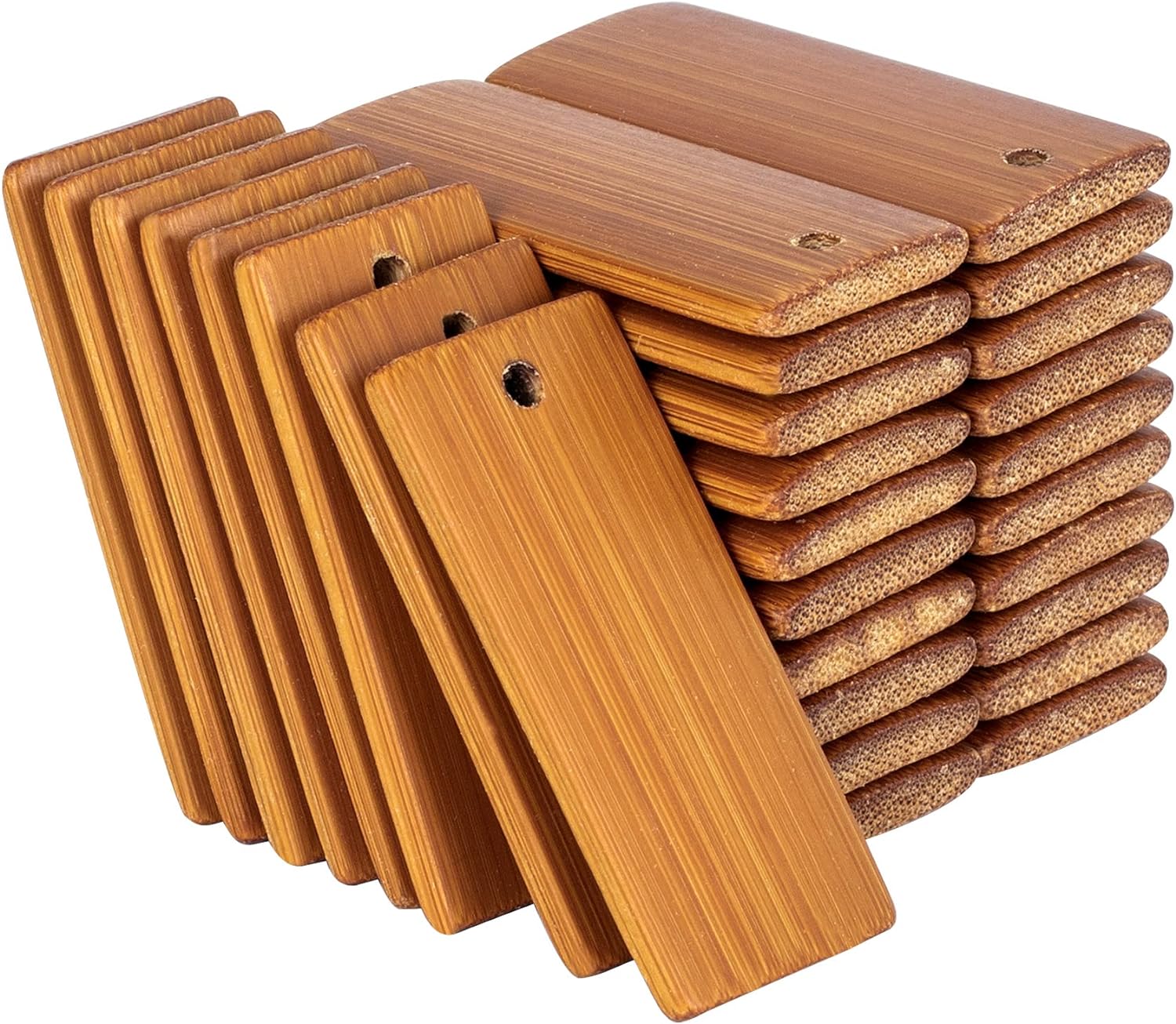Wood Ring Blank - 50 Uds. De etiquetas de bambú