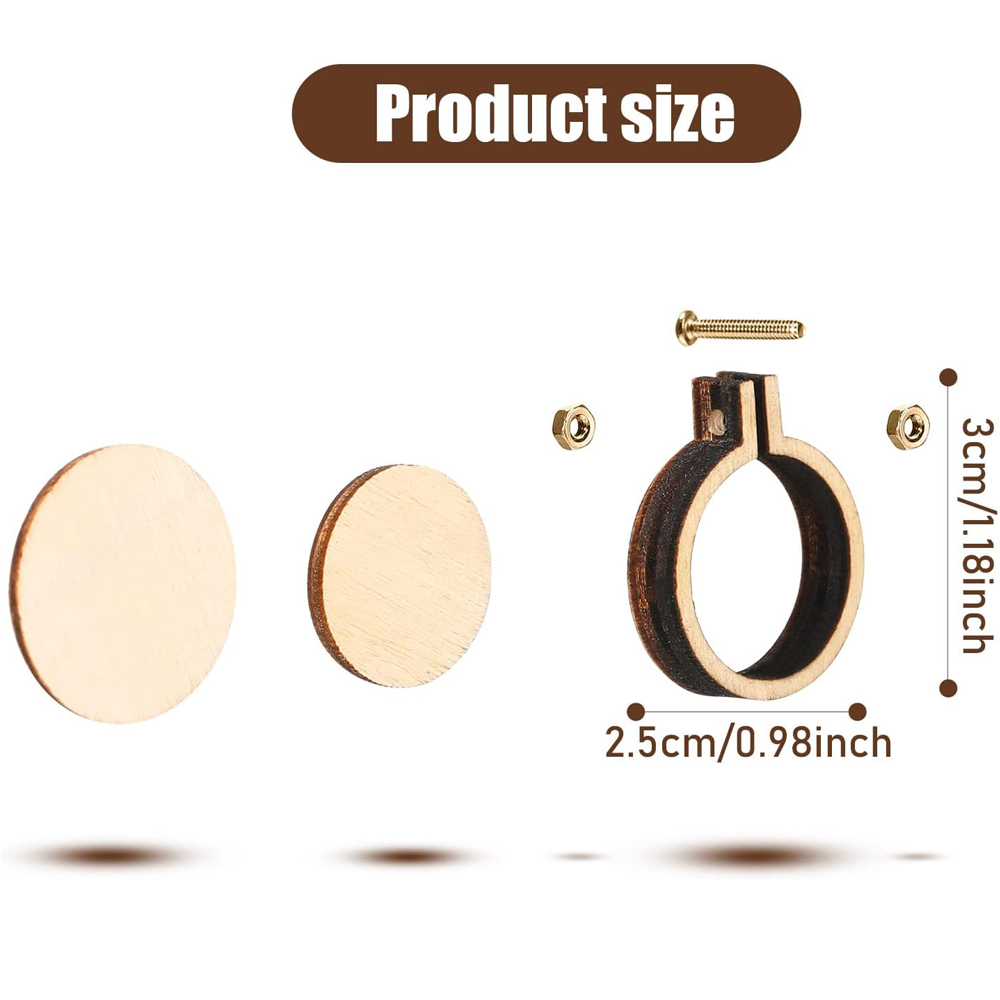 10 unids/set de Mini anillo de - Wood Ring Blank reseña y precio
