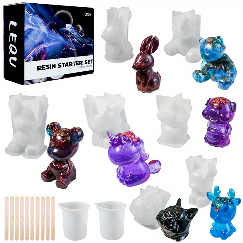 Juego de 19 moldes de resina,  - Resin Jewelry Kit reseña y precio