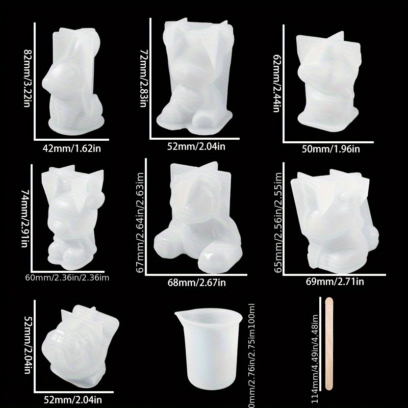 Juego de 19 moldes de resina,  - Resin Jewelry Kit reseña y precio
